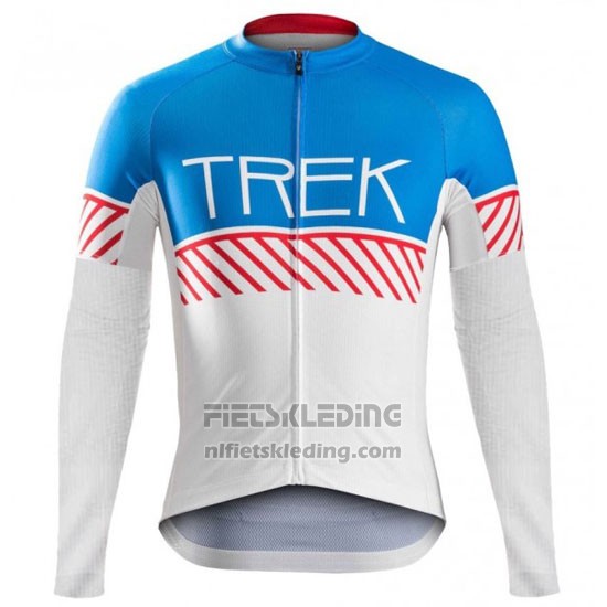 2016 Fietskleding Trek Bontrager Blauw en Wit Lange Mouwen en Koersbroek